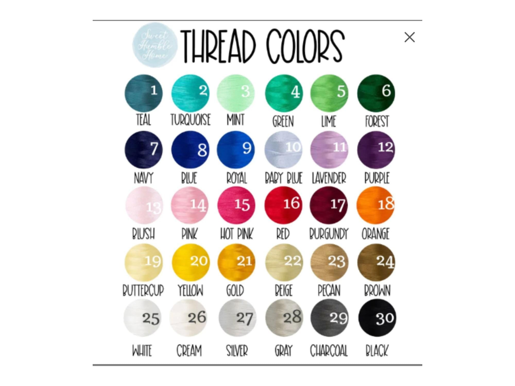Sweet Humble Home color chart with 30 different colors.