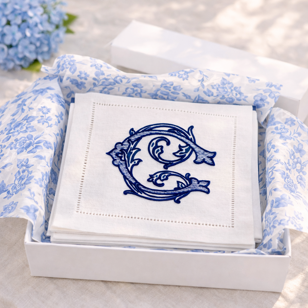 Monogrammed Cocktail Napkins