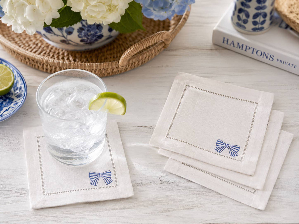 Linen Cocktail Napkins | Preppy Home Decor | Hostess Gifts