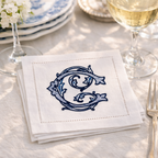 Monogram Linen Cocktail Napkins for Entertaining