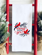 Cardinal Decor Christmas Kitchen Embroidered Towel Memorial Gifts Holiday Gift for Friend