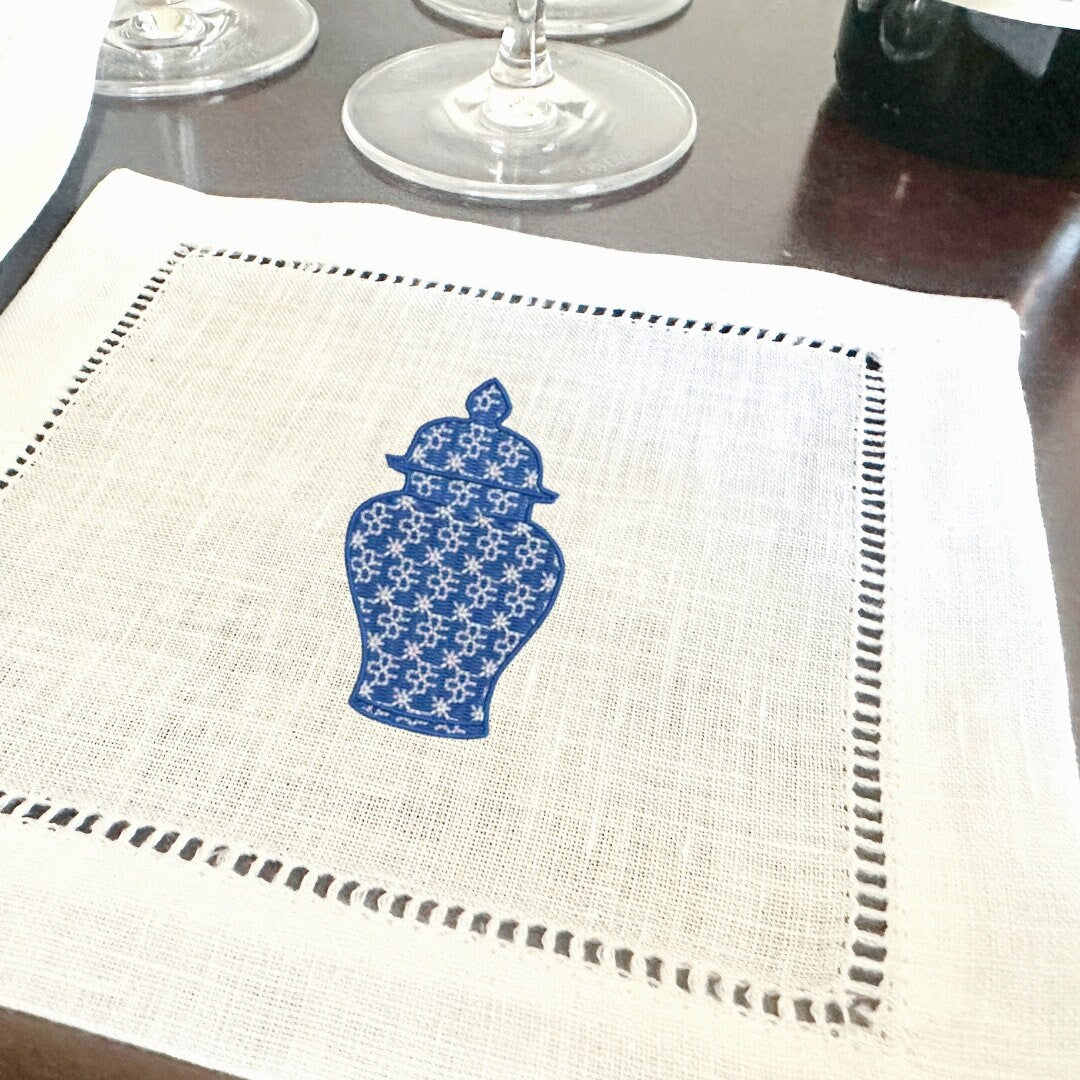 Ginger Jar Cocktail Napkins Rehearsal Dinner Favor Set of 4