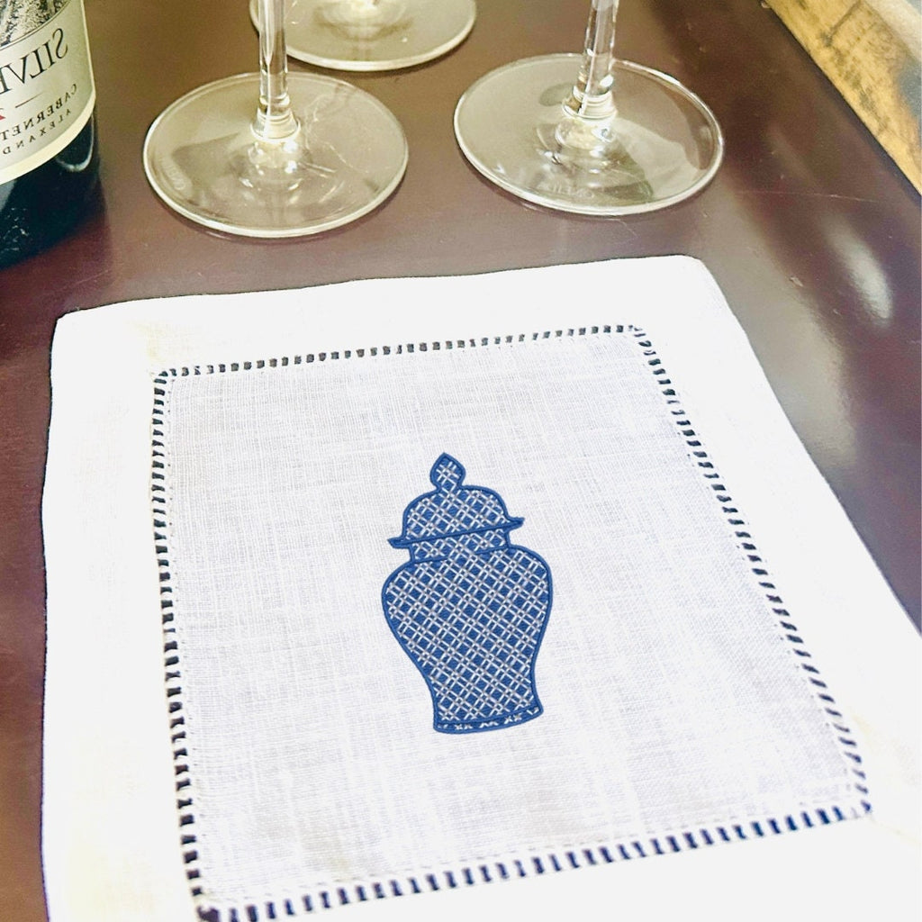 Ginger Jar Cocktail Napkins Rehearsal Dinner Favor Set of 4