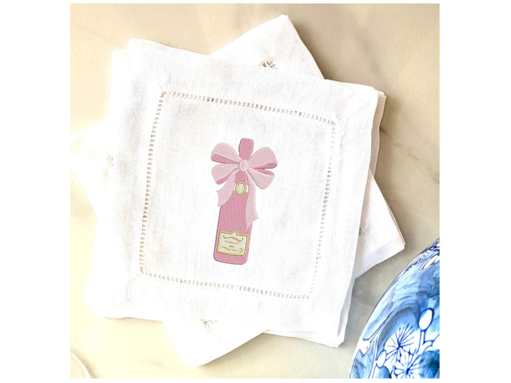 Champagne Problems Embroidered Cocktail Napkins Bachelorette Party Favor Bridal Party Gifts for Bridesmaids