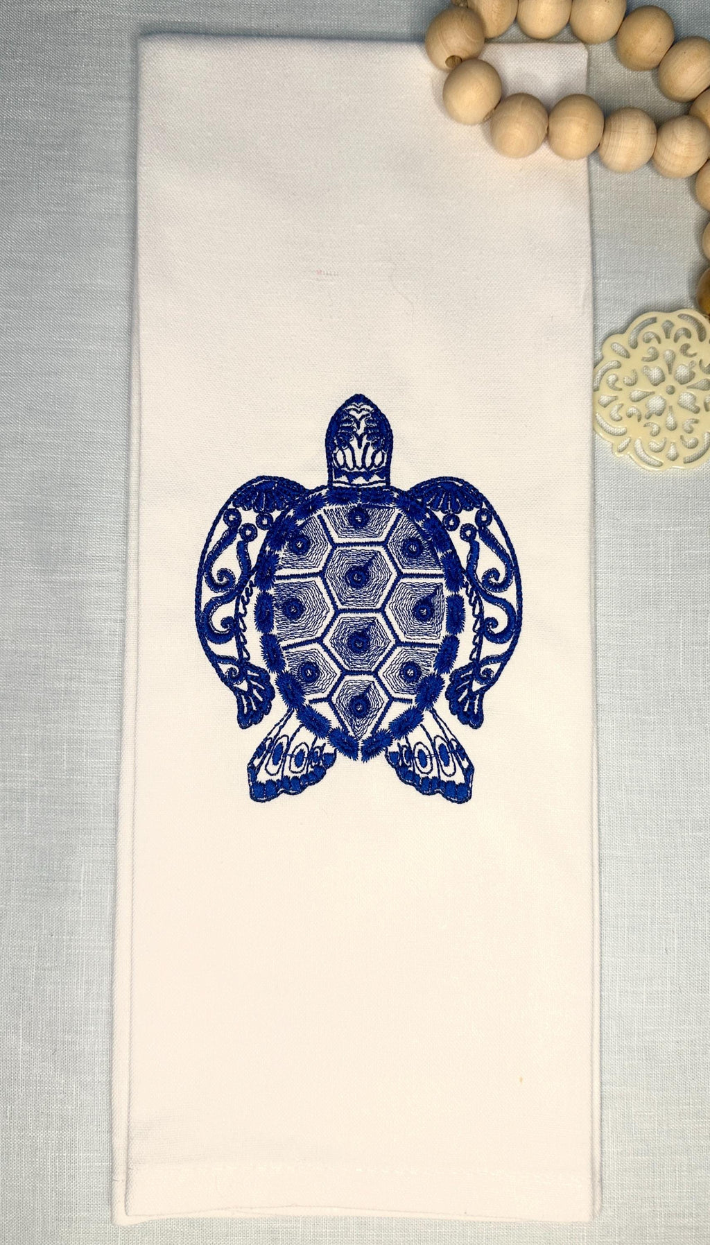 Kitchen Towels Ocean Themed Gifts Sea Turtle Embroidered, Birthday Gift for Best Friend