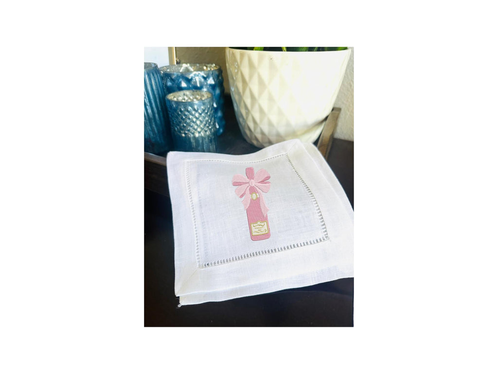 Champagne Problems Embroidered Cocktail Napkins Bachelorette Party Favor Bridal Party Gifts for Bridesmaids