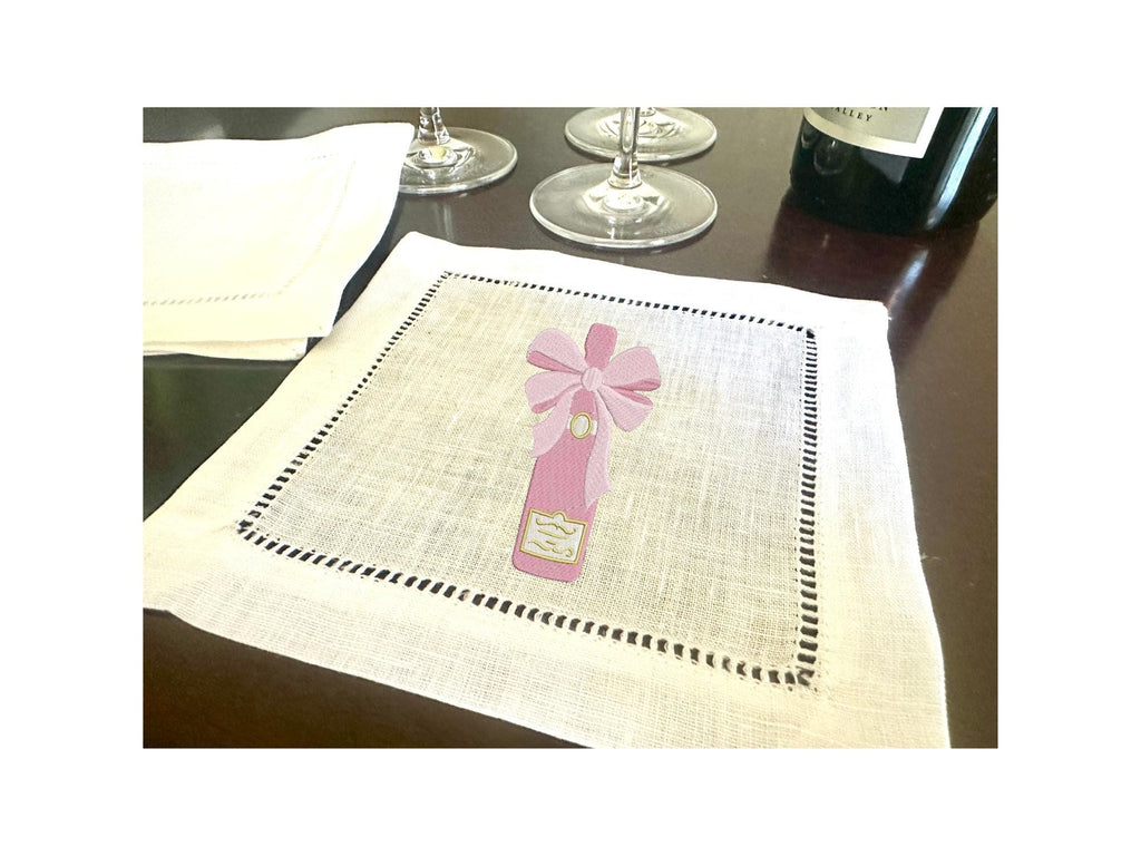 Champagne Problems Embroidered Cocktail Napkins Bachelorette Party Favor Bridal Party Gifts for Bridesmaids