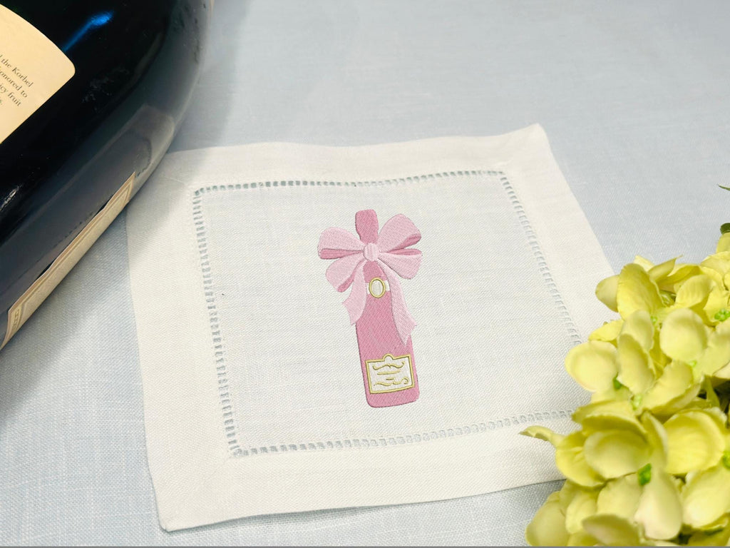 Champagne Problems Embroidered Cocktail Napkins Bachelorette Party Favor Bridal Party Gifts for Bridesmaids