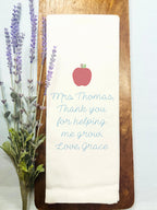 Back to school teachers appreciate gift set on a cutting board with lavender next to it.
