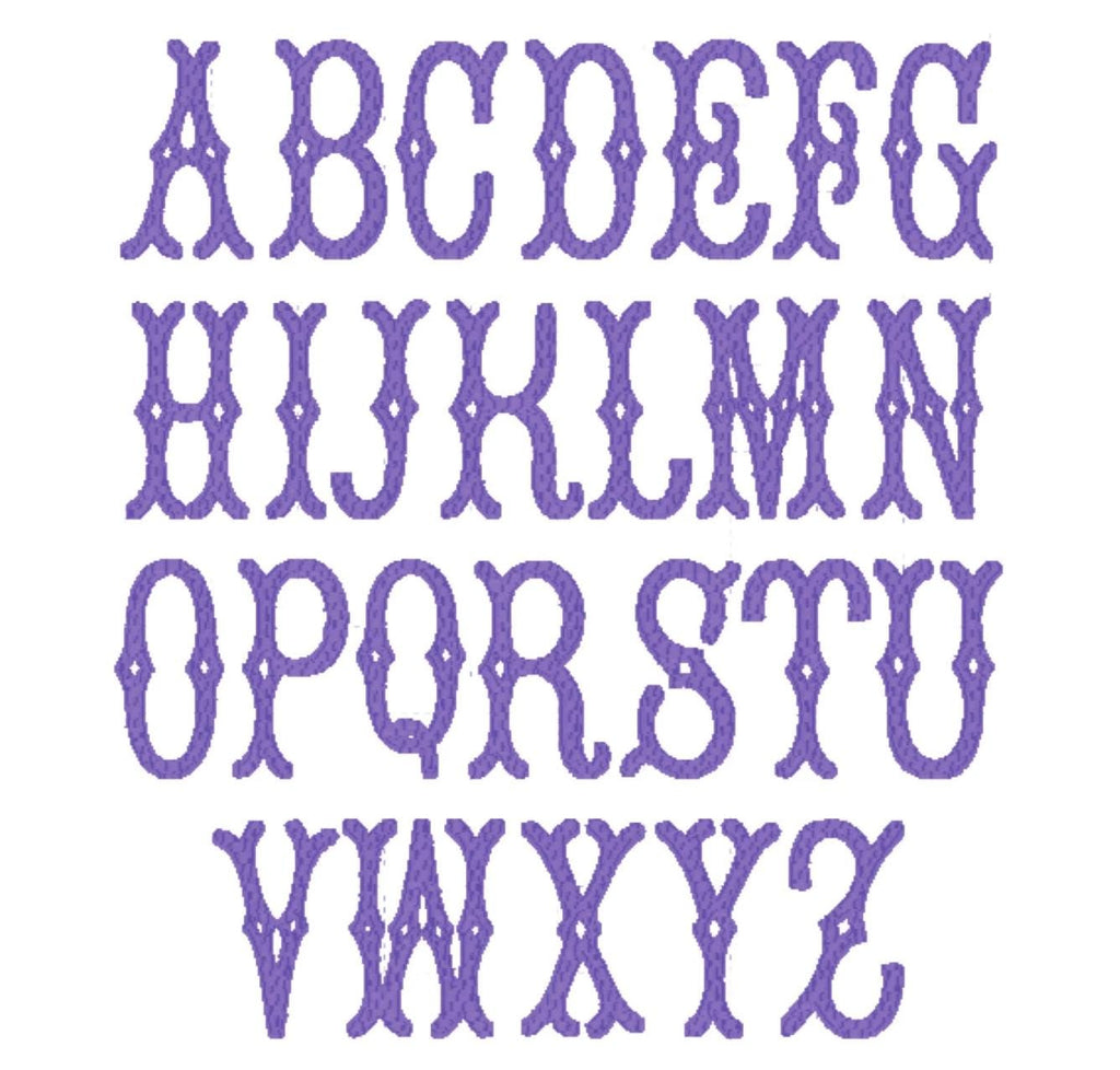 This is a picture of the alphabet in the font used in the design.