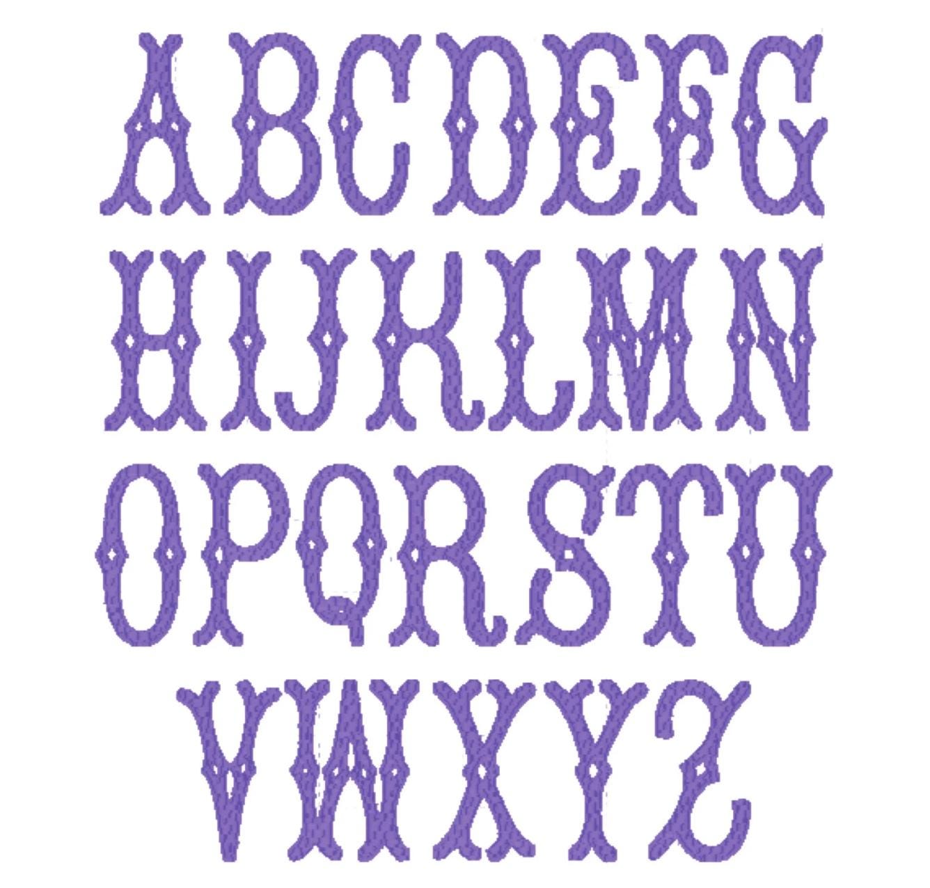 This is a picture of the alphabet in the font used in the design.