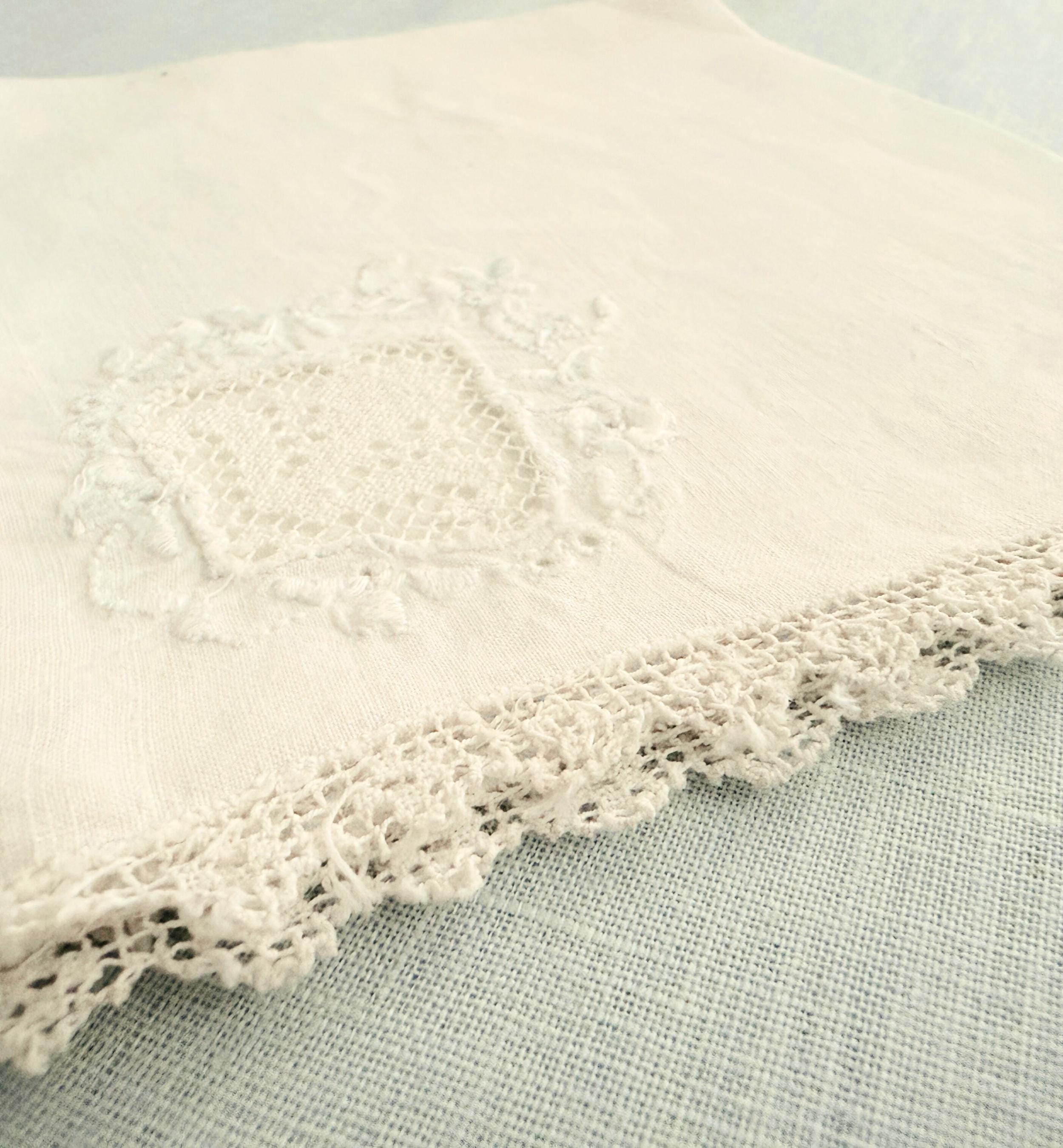 Vintage Embroidered Happy Tears Custom Wedding Handkerchief Mother of the Bride Gift from Bride