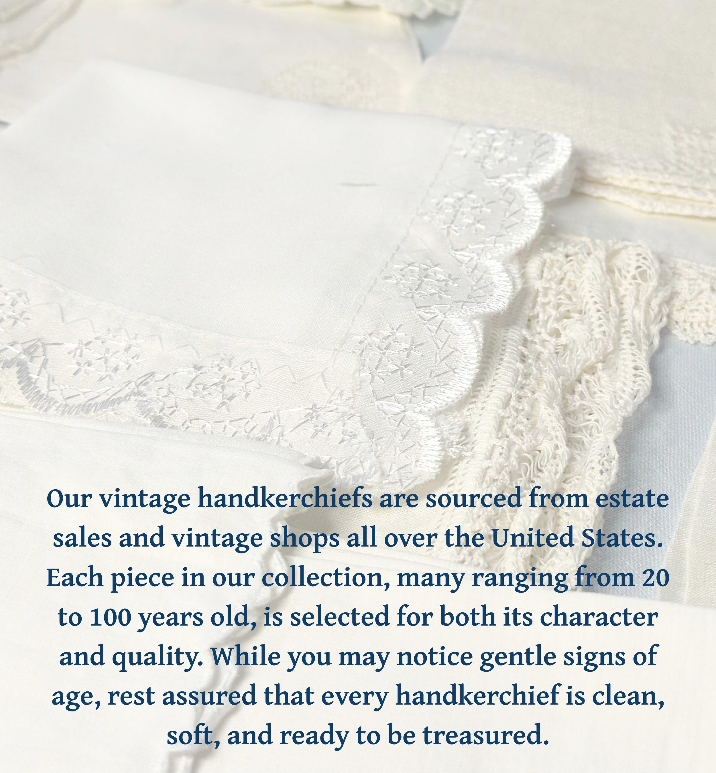 Vintage Embroidered Happy Tears Custom Wedding Handkerchief Mother of the Bride Gift from Bride