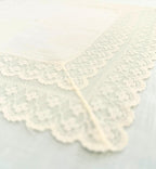 Embroidered Vintage Wedding Handkerchief Custom Initial Bridal Shower Gift for Bride from Maid of Honor