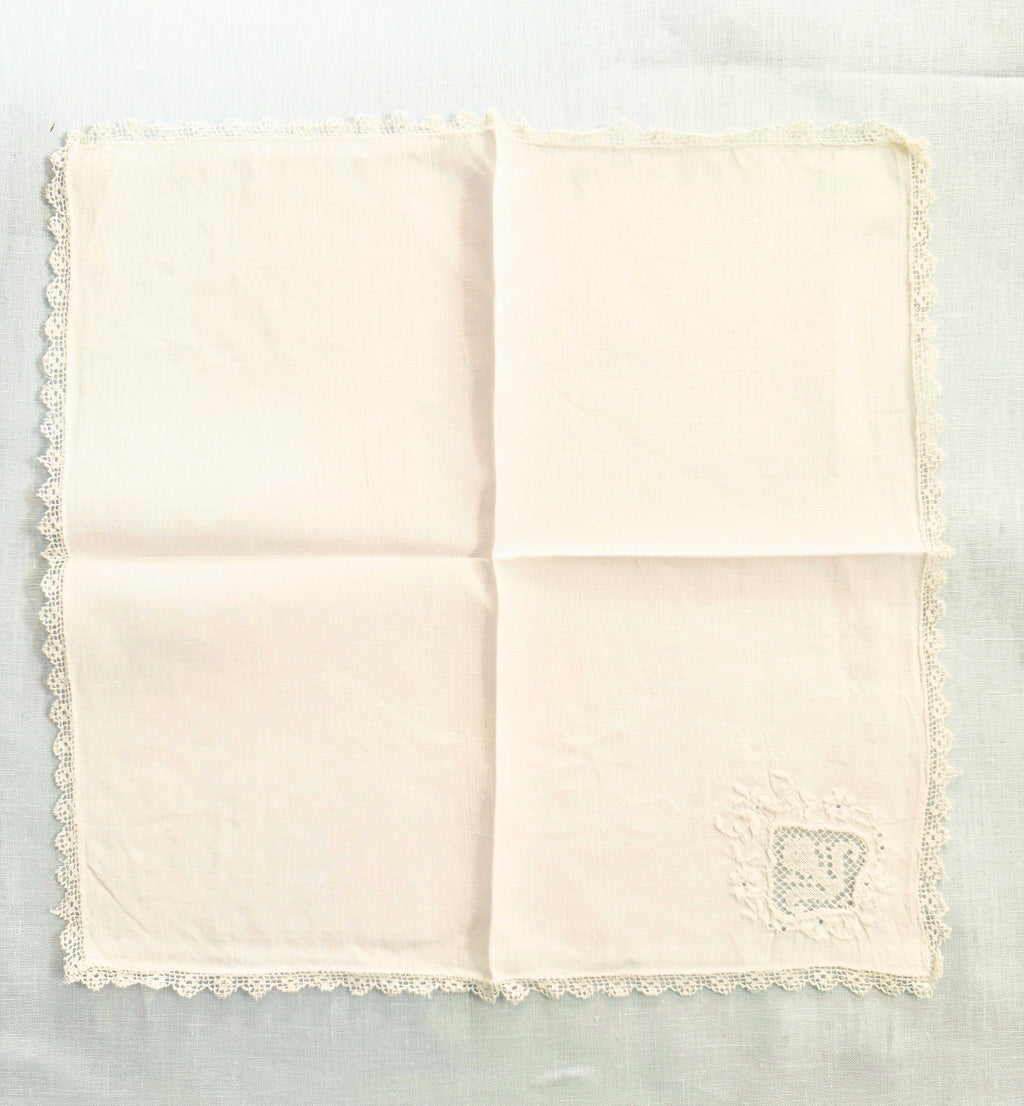 Vintage Embroidered Happy Tears Custom Wedding Handkerchief Mother of the Bride Gift from Bride