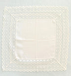 Embroidered Vintage Wedding Handkerchief Custom Initial Bridal Shower Gift for Bride from Maid of Honor