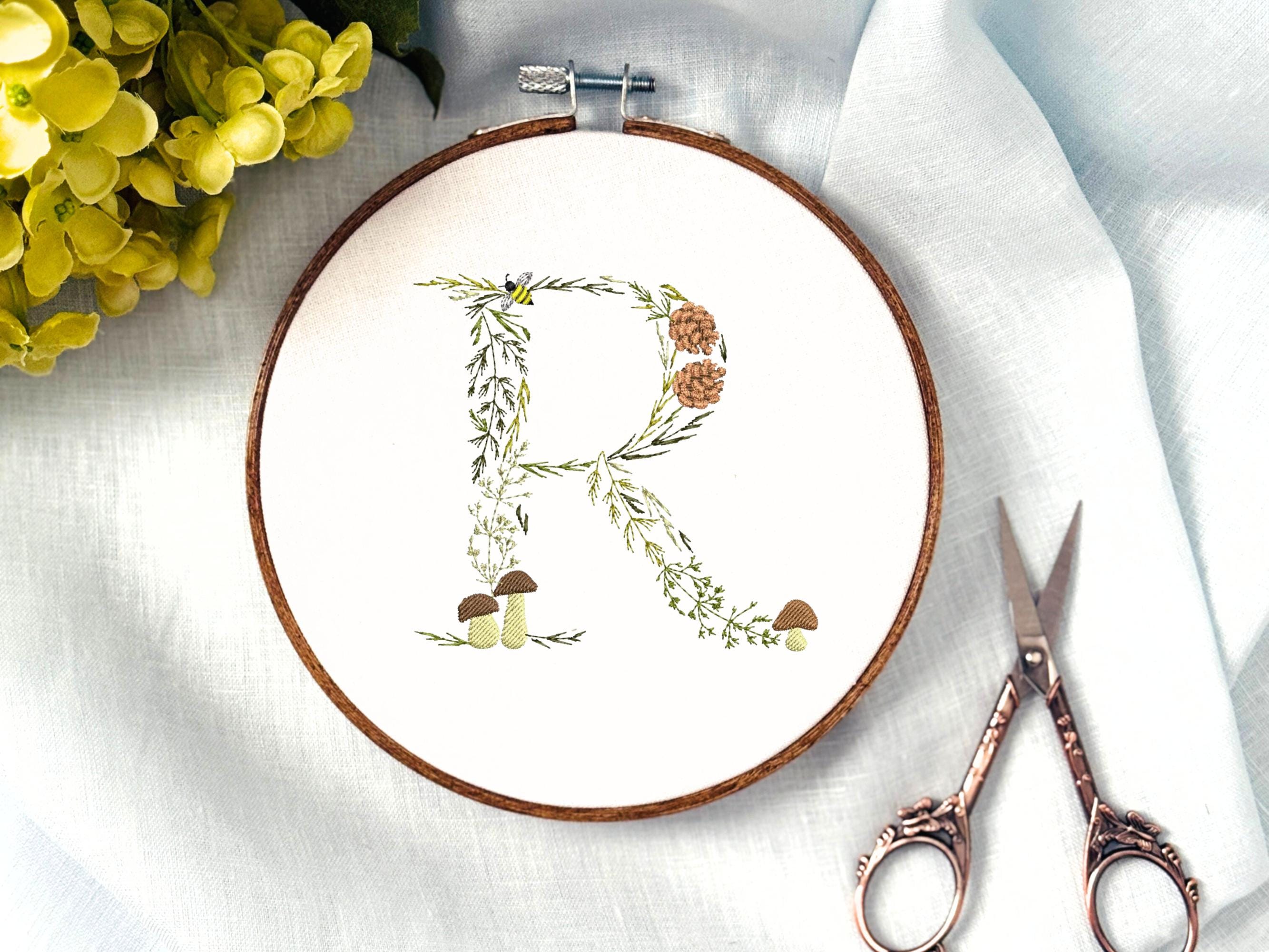 Woodland Nursery Letter Hoop: Embroidered Nursery Wall Decor for Baby Room