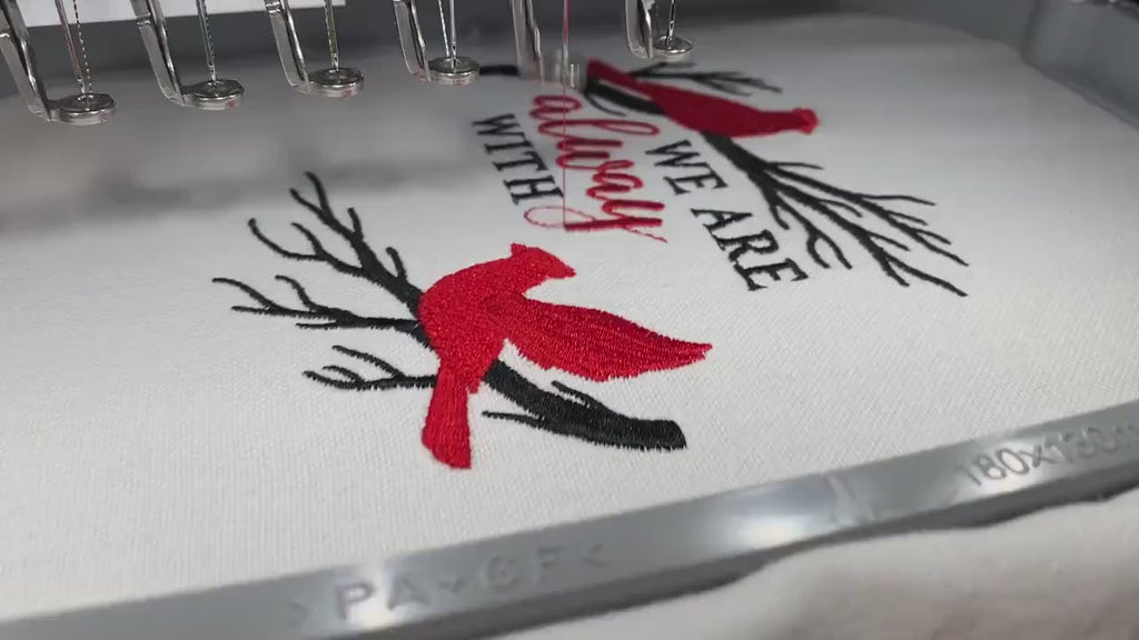 Cardinal Decor Christmas Kitchen Embroidered Towel Memorial Gifts Holiday Gift for Friend