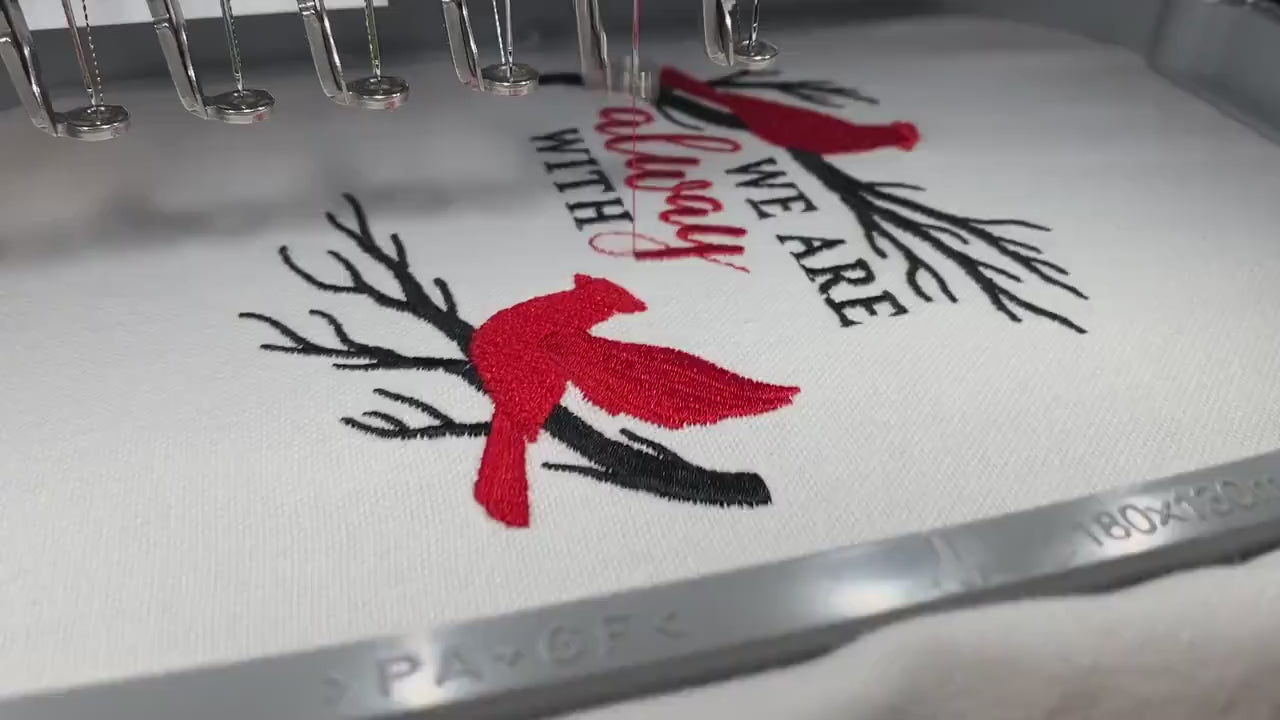 Cardinal Decor Christmas Kitchen Embroidered Towel Memorial Gifts Holiday Gift for Friend