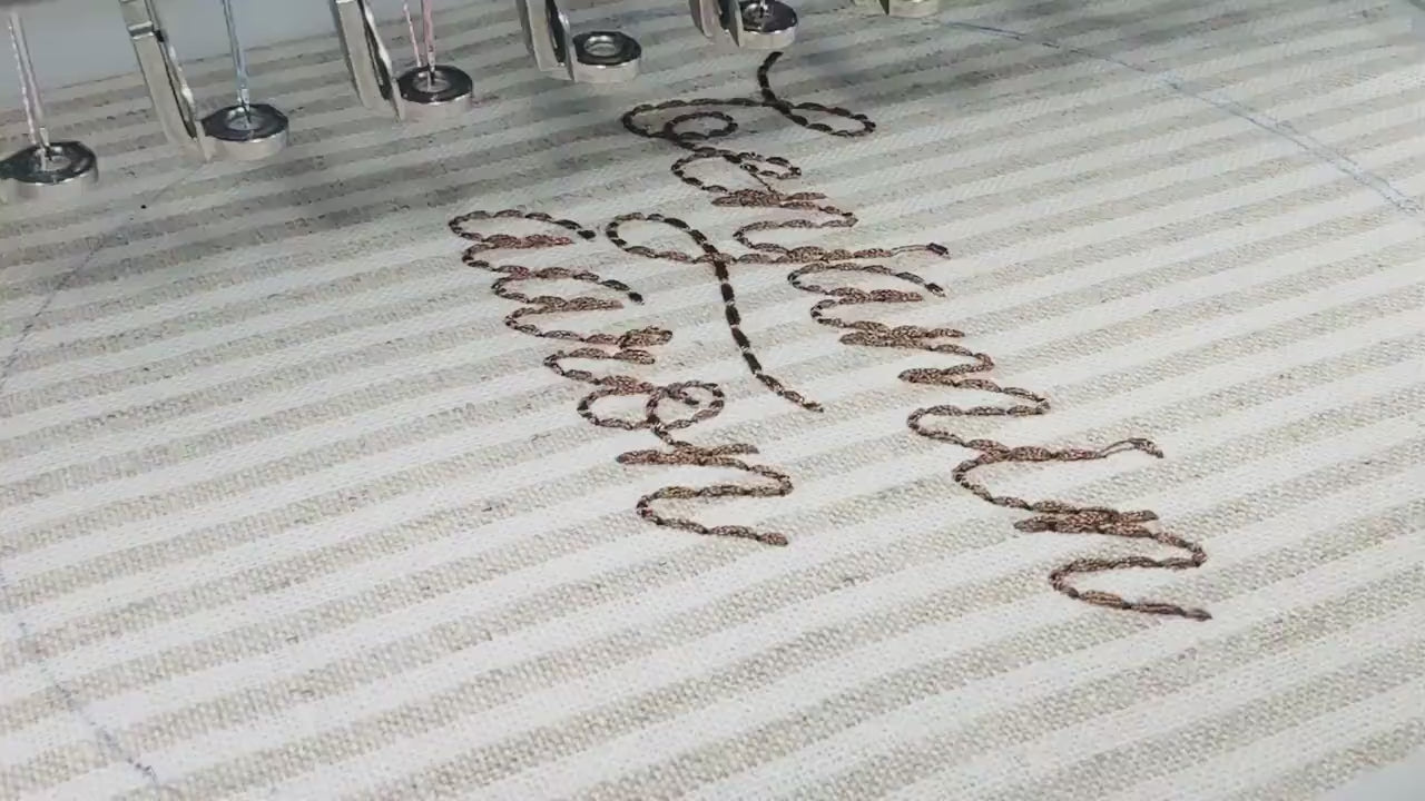 Personalized Embroidered Baby Name Hoop – Classic Nursery Wall Art, 6 Inch, Cursive Boys Name